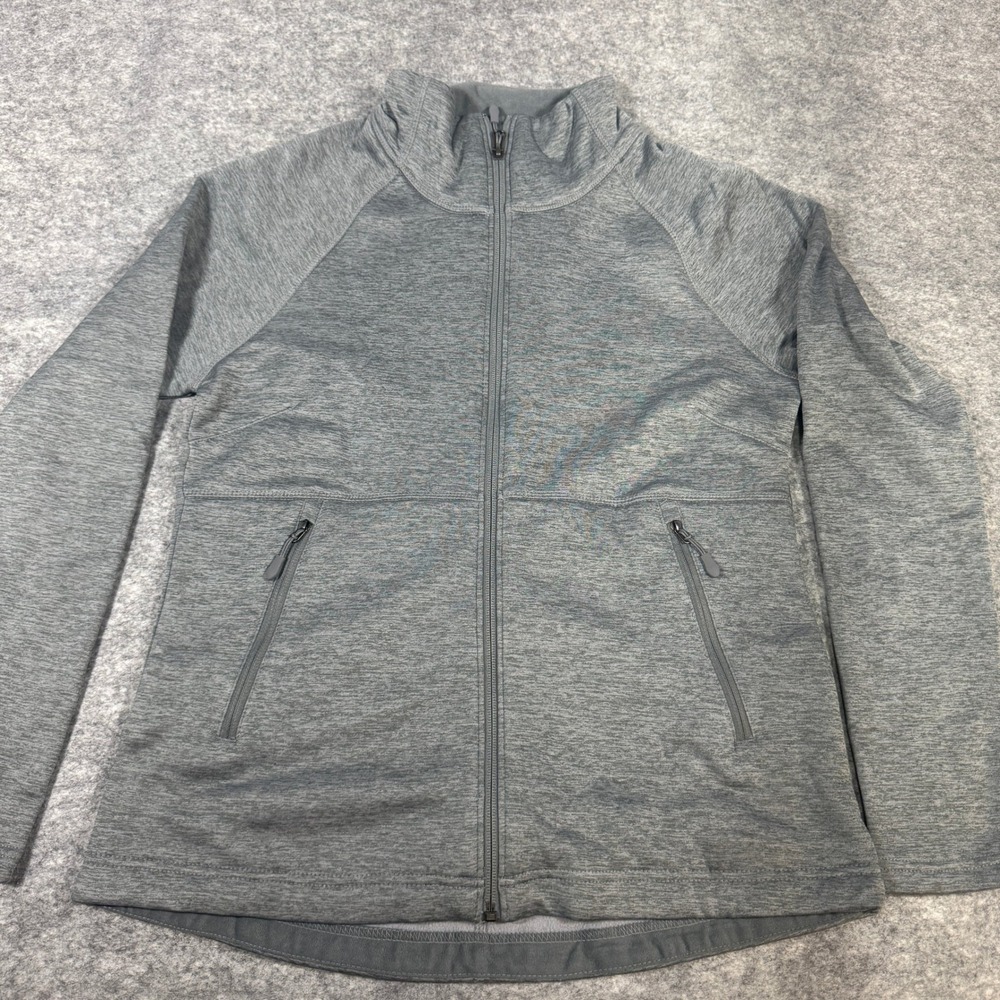 Kirkland Signature Womens Full Zip Fleece Jacket Gray Heather Active S 7772000